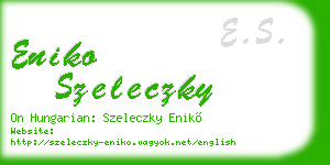 eniko szeleczky business card