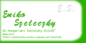 eniko szeleczky business card